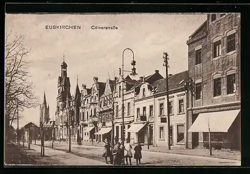 AK Euskirchen, Kölnerstrasse mit Geschäften