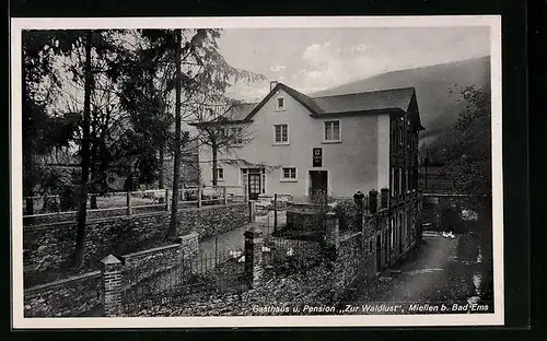 AK Miellen b. Bad Ems, Gasthaus und Pension Zur Waldlust