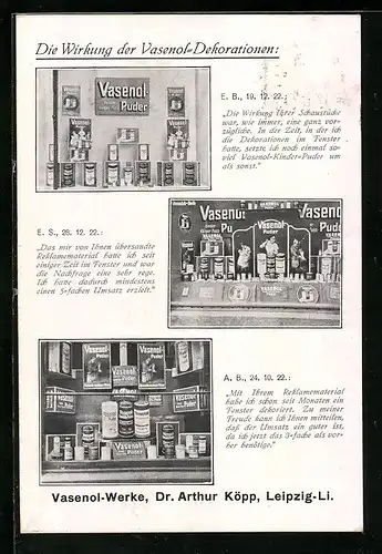 AK Leipzig-Li., Vasenol-Werke, Dr. Arthur Köpp