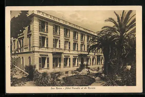 AK San Remo, Hotel Paradis et de Russie
