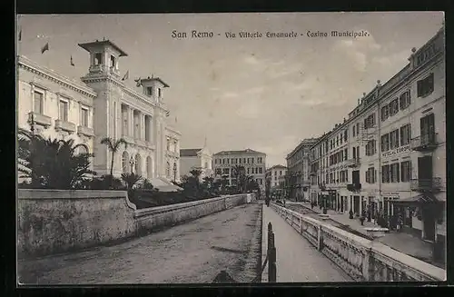 AK San Remo, Via Vittorio Emanuele, Casino Municipale