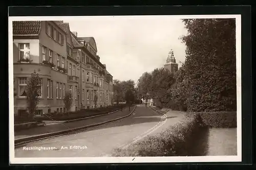 AK Recklinghausen, Partie in der Strasse Am Erlbruch