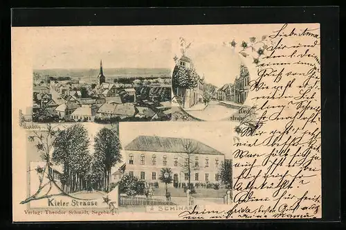 AK Segeberg, Ortsansicht, Kirchstrasse, Kieler Strasse, Seminar