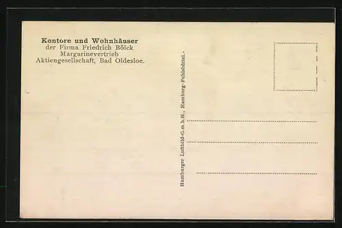 AK Bad Oldesloe, Kontore und Wohnhäuser der Firma Friedrich Bölck Margarinevertrieb