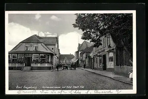 AK Bad Segeberg, Kurhausstrasse mit Hotel Stadt Kiel