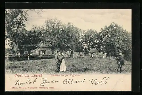 AK Lasbek, Blick zum Landhaus von Fr. Hoffmann