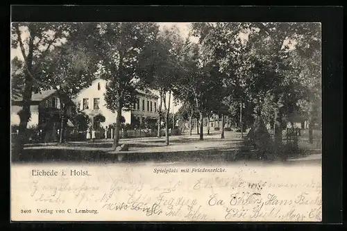 AK Eichede i. Holst., Spielplatz mit Friedenseiche
