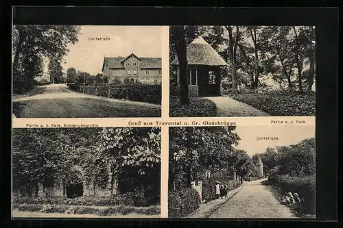 AK Travental, Dorfstrasse, Partie a. d. Park, Schlangengrotte