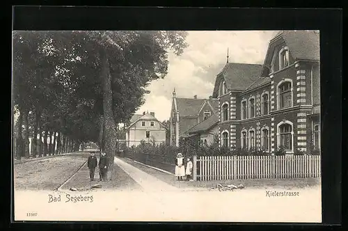 AK Bad Segeberg, Partie in der Kielerstrasse