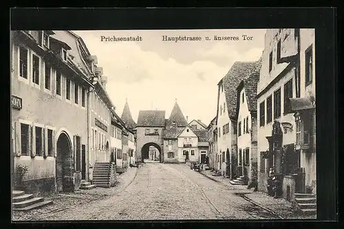 AK Prichsenstadt, Hauptstrasse und äusseres Tor