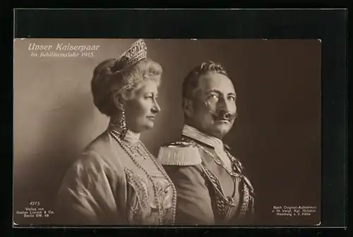AK Das deutsche Kaiserpaar im Jubiläumsjahr 1913