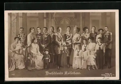 AK Deutschlands Kaiserhaus, Familienfoto