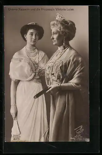 AK Kaiserin Auguste Victoria und die Prinzessin Viktoria Luise