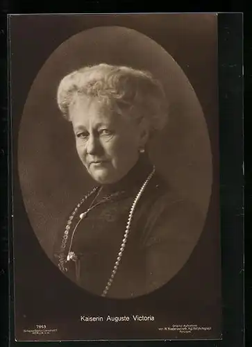 AK Kaiserin Auguste Victoria mit Perlenkette