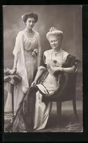 AK Kaiserin Auguste Victoria mit der Kronprinzessin