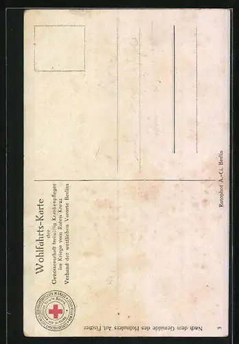 AK Kaiserin Auguste Victoria und verwundeter Soldat