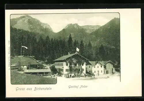 AK Birkenstein, Gruss mit Gasthof Noder