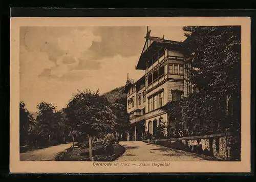 AK Gernrode i. Harz, Gasthaus Haus Hagental