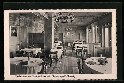 AK Paretz, Gasträume im Parkrestaurant Luisenquelle, Inh. Karl Feuerstack