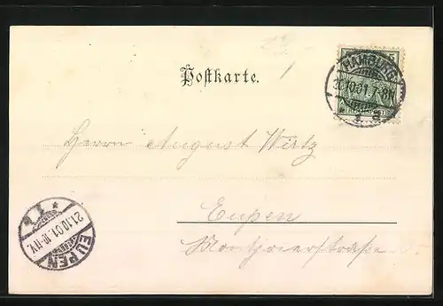 AK Hamburg, Cafe de l`Opera, Innenansicht