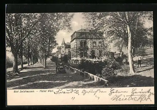 AK Bad Salzhausen, Blick auf Hotel Weil