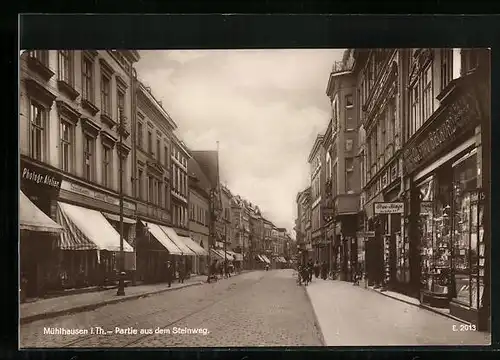 AK Mühlhausen i. Th., Partie aus dem Steinweg