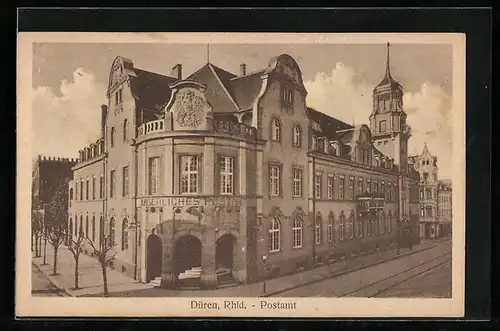 AK Düren /Rhld., Blick auf ein Postamt