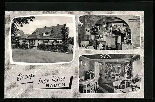 AK Baden, Eiscafe Inge Rust