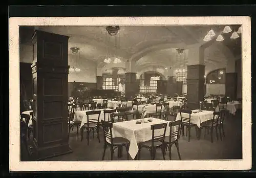 AK Stuttgart, Restaurant Wilhelmsbau, Restaurant im Parterre