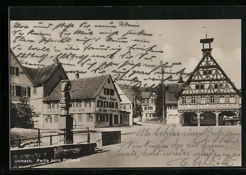 AK Uhlbach, Partie beim Rathaus