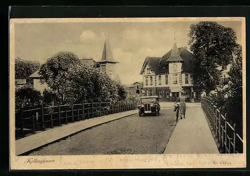 AK Kellinghusen, Hotel Deutscher Hof, Störbrücke