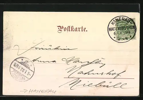 AK Hanerau, Strassenpartie mit einem Cafe