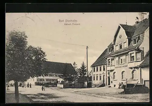 AK Bad Dürrheim, Partie am Kaiserl. Postamt