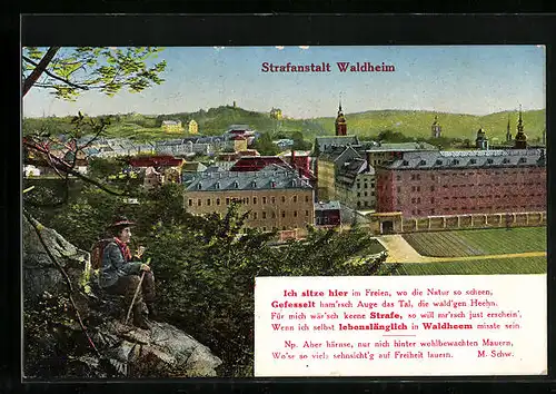 AK Waldheim, Blick auf die Strafanstalt