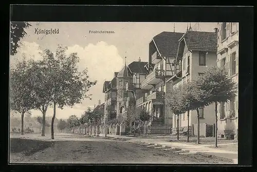 AK Königsfeld, Partie in der Friedrichstrasse