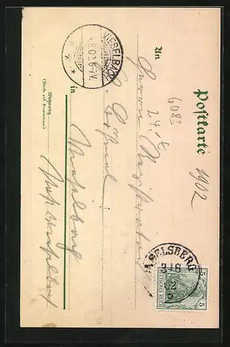 Lithographie Inselsberg, Gothaisches Hotel, Thorstein, Panorama