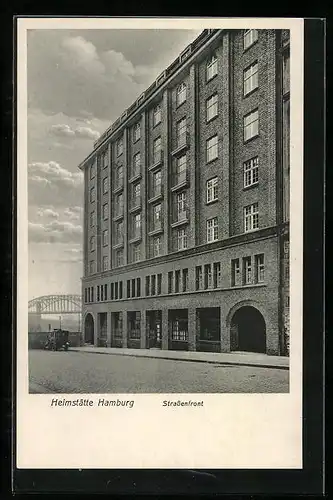 AK Hamburg, Strassenfront der Heimstätte