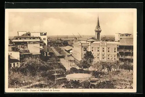 AK Port Said, Square of Ferdinand de Lesseps