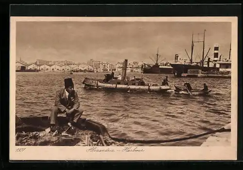 AK Alexandria, Harbour, Dampfschiffe