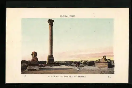AK Alexandrie, Colonne de Pompee et Sphinx