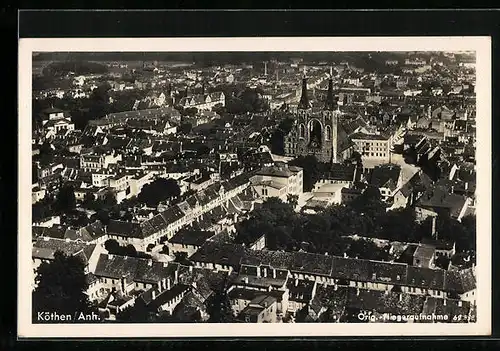 AK Köthen /Anh., Ortsansicht, Fliegeraufnahme