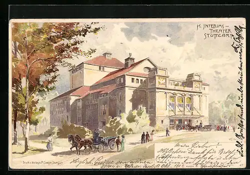 Lithographie Stuttgart, K. Interims-Theater