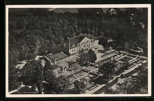 AK Bad Lausick, Kurhotel Hermannsbad, Fliegeraufnahme