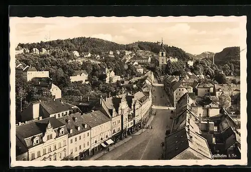 AK Waldheim i. Sa., Ortsansicht aus der Vogelschau