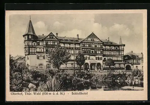 AK Oberhof (Thür. Wald), Blick auf das Schlosshotel