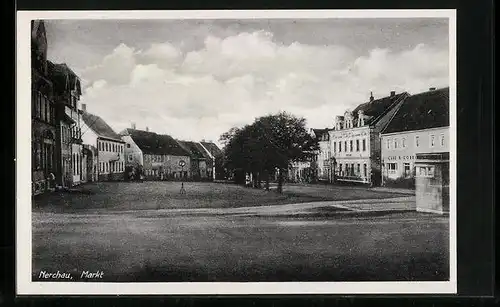 AK Nerchau, Blick auf den Markt