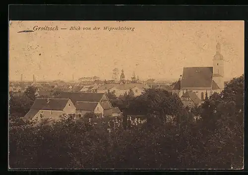 AK Groitzsch, Blick von der Wiprechtsburg