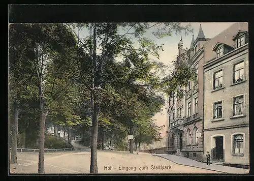 AK Hof, Eingang zum Stadtpark