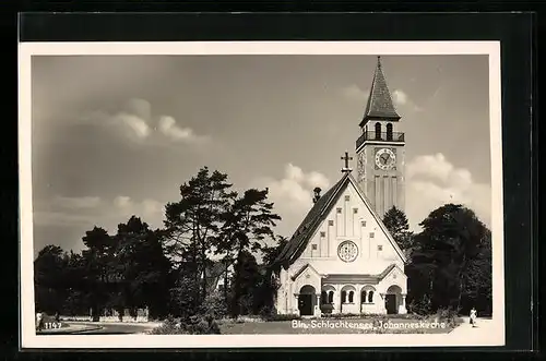 AK Berlin-Schlachtensee, Blick auf die Johanneskirche