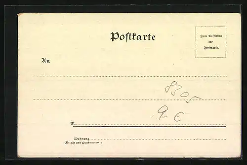 Lithographie Königstein, Ortsansicht mit Umland